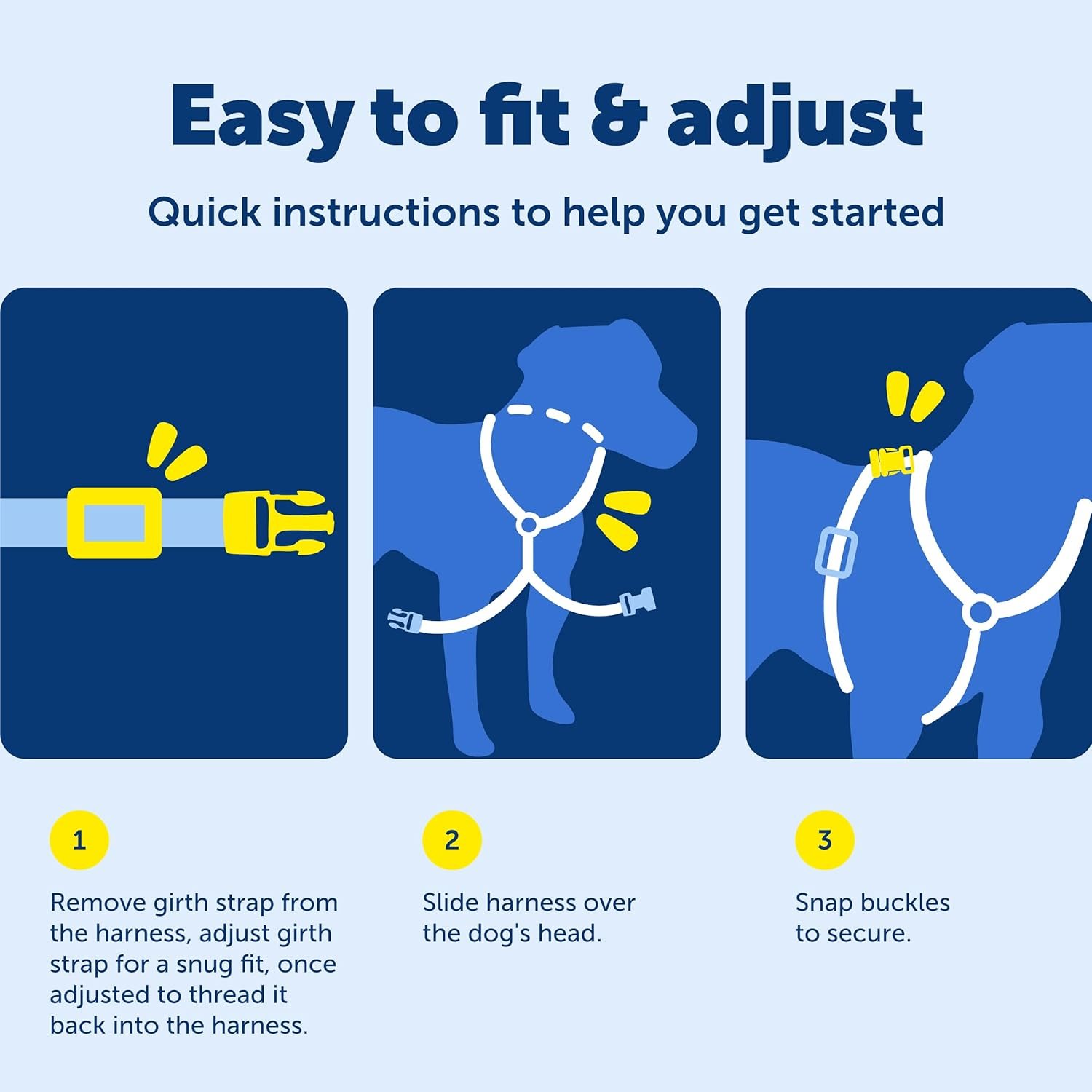 PetSafe EasySport Harness - Durable Padded Fabric, Adjustable Elastic Neckline, Rear-Leash Attachment & Nighttime Reflective Visibility - No Choke or Gag Secure Fit - Large - Charcoal - Image 6