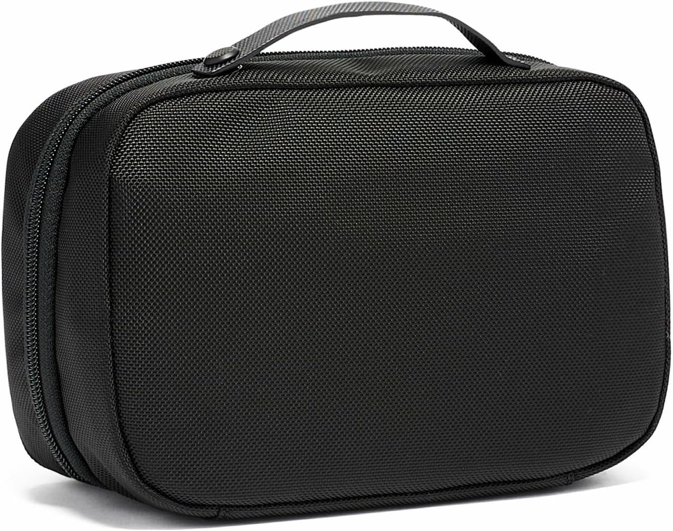 TUMI Alpha Split Travel Kit - Compact Toiletry Bag for Men & Women - Features Removable Leather Handle & 3 Zip Pockets - Black - Image 3