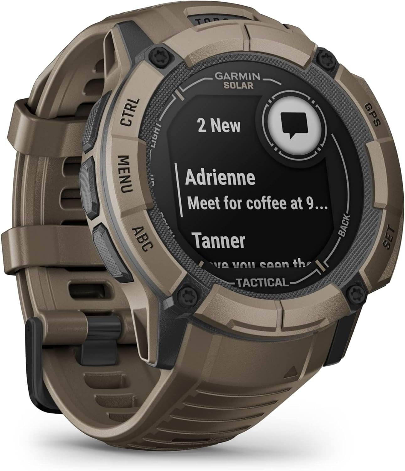 Garmin Instinct 2X Solar - Tactical Edition, Rugged GPS Smartwatch, Built-in Flashlight, Ballistics Calculator, Solar Charging Capability, Coyote Tan - Image 5