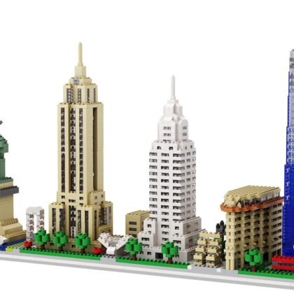 dOvOb Architecture New York Skyline Micro Mini Blocks Building Set, 3048 Pieces Bricks,3D Puzzle Collection Model Kit as Gift for Adults or Kids