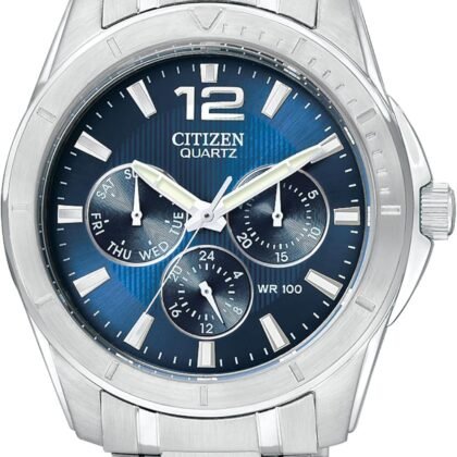 Citizen Quartz Mens Watch, Stainless Steel, Classic, Silver-Tone (Model: AG8300-52L)