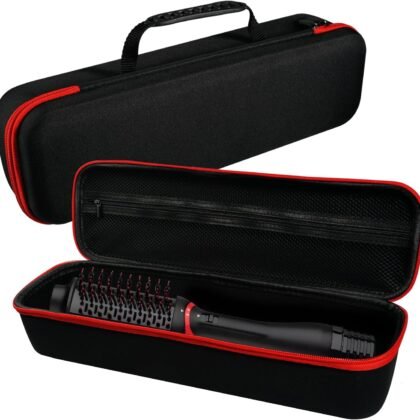 Hard Carrying Case for Revlon Hair Dryer Brush Original 1.0/Plus 2.0,Portable Travel Storage Bag Compatibility with All Brand Hot Tools Volumizer Hot Air Brush (Red)
