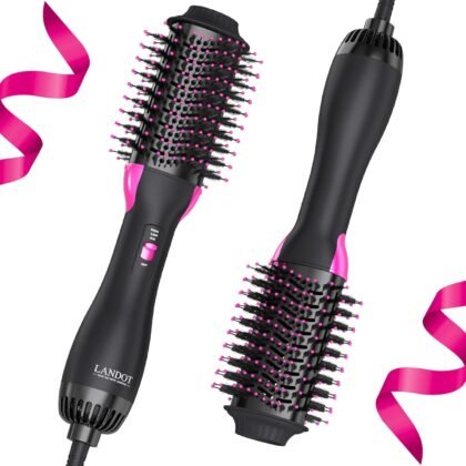 Hair Dryer Brush Blow Out Brush - Hot Air Styler and Volumizer for Smooth, Frizz-Free Results - 60mm Oval Barrel HairDryer for Salon Blowout & Dry Quickly - One-Step Drying Volumizing Straightening