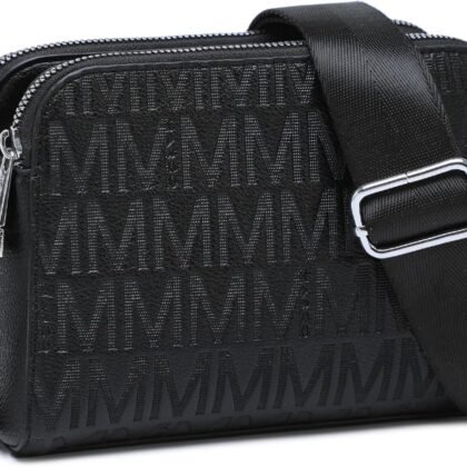 MKP COLLECTION Crossbody Bags for Women Small Shoulder Purses with Adjustable Wide Strap, Triple Zip Design