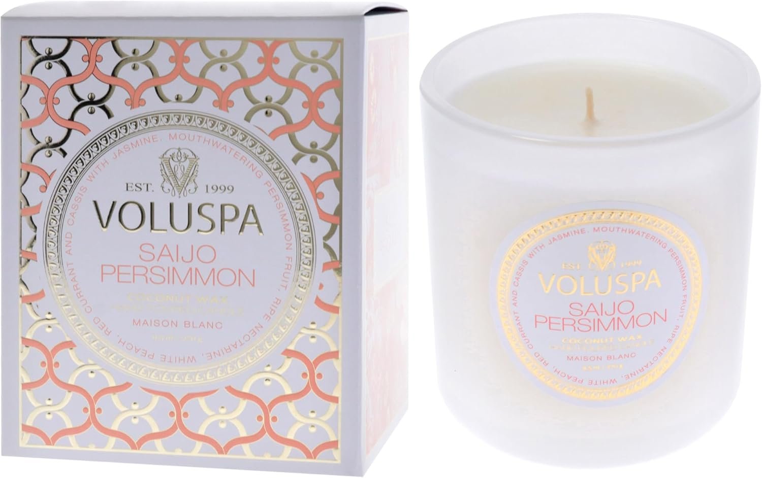 Voluspa Saijo Persimmon, Classic Boxed Candle, 9.5 Ounce, 60 Hour Burn Time, Coconut Wax for Clean Burning, Handcrafted in The USA - Image 5