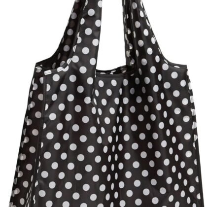 Kate Spade New York Resuable Shopping Tote, Black Dots
