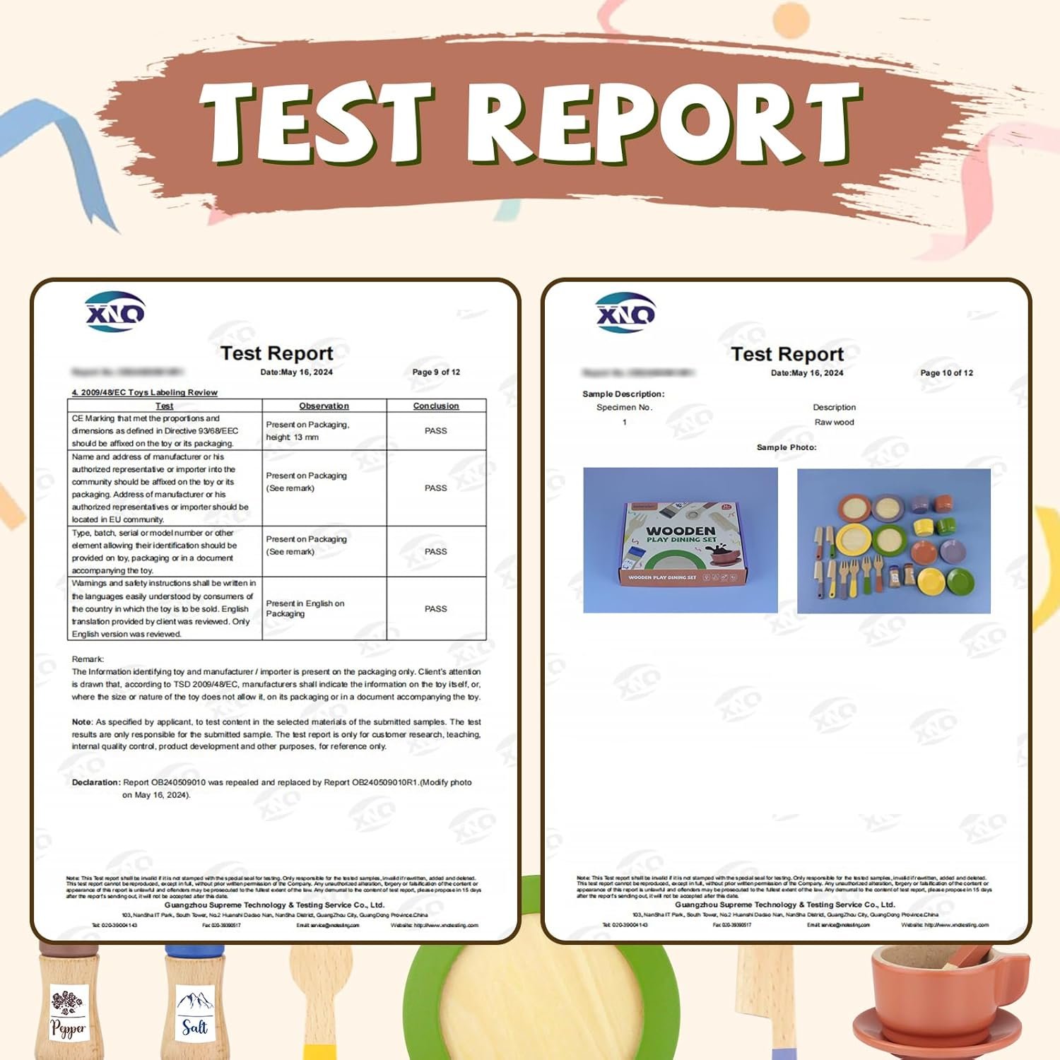 Wooden Play Dishes and Plates for Kids Kitchen Set Accessories for Toddlers 1-3 Cooking Toys Tea Cups for Kids Kitchen Birthday Gift for 3 4 5 Year Old Boys Girls - Image 3