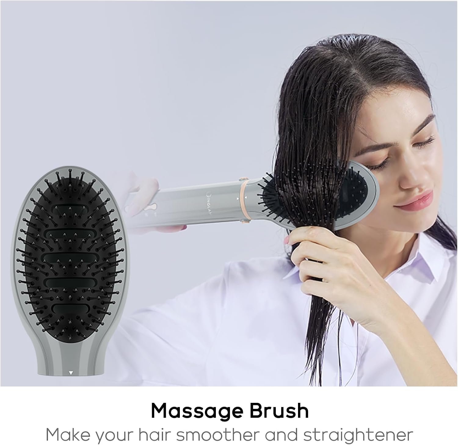IG INGLAM MegaAIR Styler Air Styling & Drying System, Professional Interchange Hair Dryer Brush 110,000 RPM Brushless BLDC Motor Ionic Hot Air Volumizing and Shape, Gray - Image 5