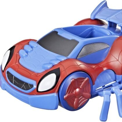 Spidey and His Amazing Friends Marvel Change 'N Go Web-Crawler and Spidey Action Figure, 2-in-1 Vehicle, 4-Inch Figure, for Kids Ages 3 and Up
