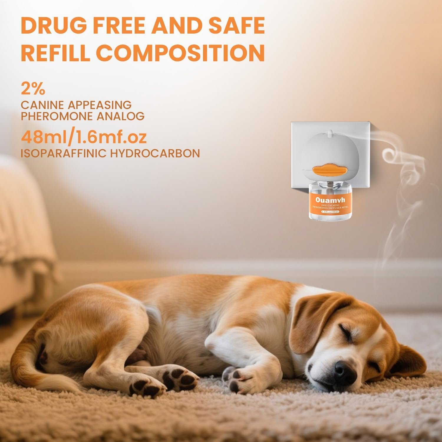 Dog Calming Diffuser, 6 in 1 Dog Pheromones Calming Diffuser, Relaxing Pheromone for Dogs Relief Stress Anxiety Reduce Aggression Barking, Help Train Dog to Peeing - Image 7