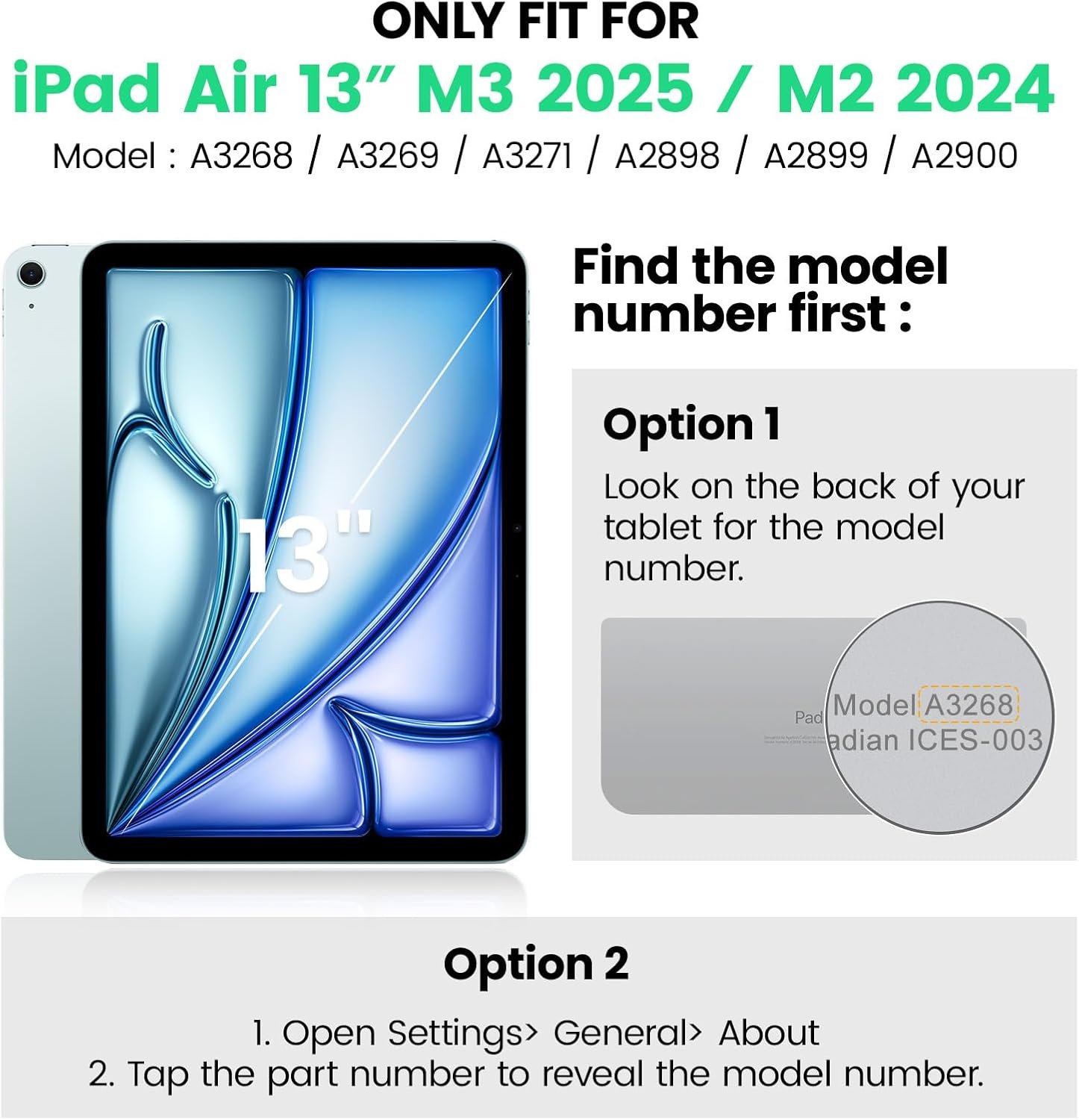 SEYMAC for iPad Air 13 Inch Case M3 2025/ M2 2024, Heavy Duty Shockproof Protective Case with Screen Protector, 360° Rotating Stand, Hand/Shoulder Strap and Pen Holder for iPad Air 13, Black - Image 2