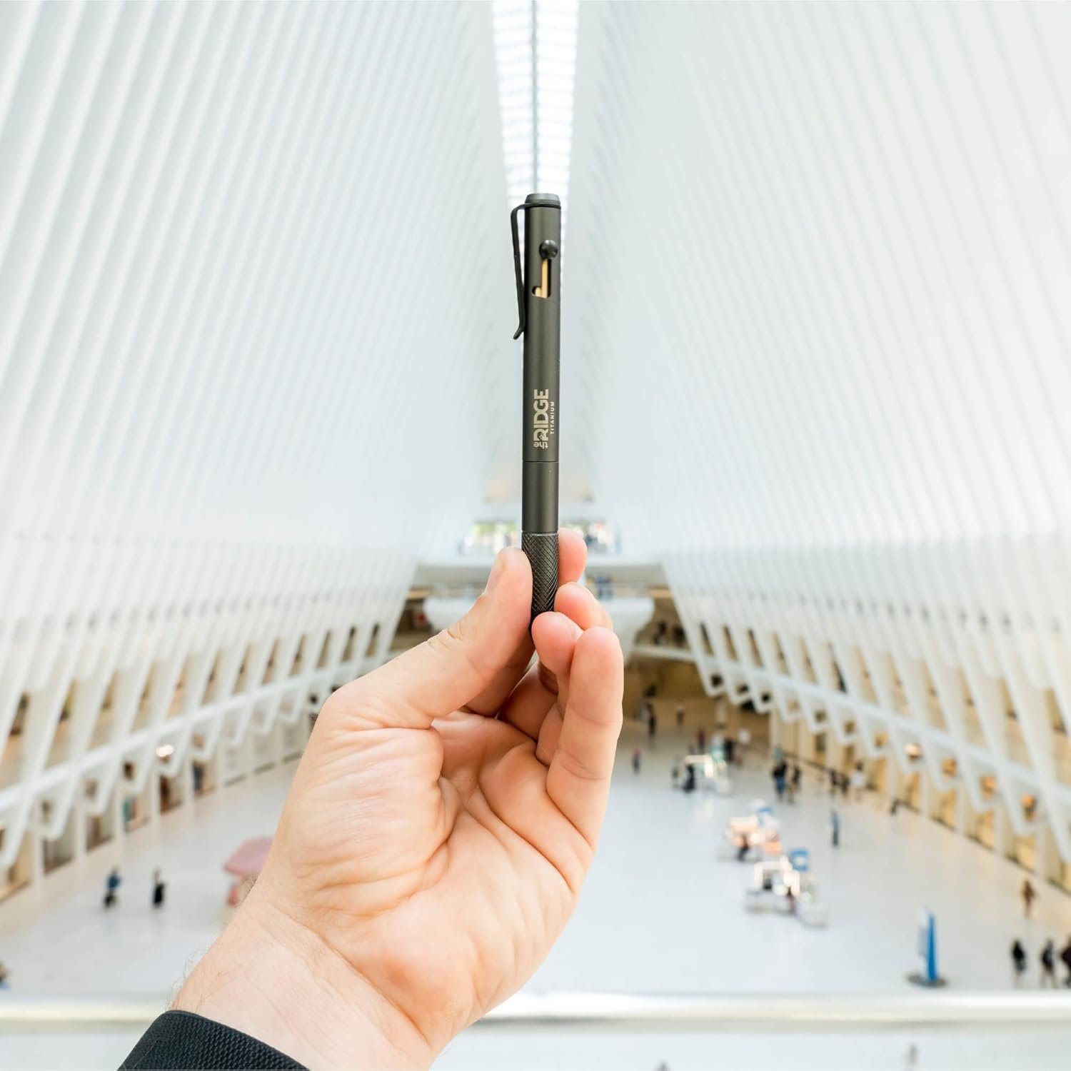 Ridge Bolt Action Pen - CNC Machined Everyday Carry Pen, Knurled Grip, Pressurized Refill, Manganese Spring Steel Clip, Compact Pocket EDC Pen with Schmidt EasyFlow 9000 (Carbon Fiber 3K) - Image 4