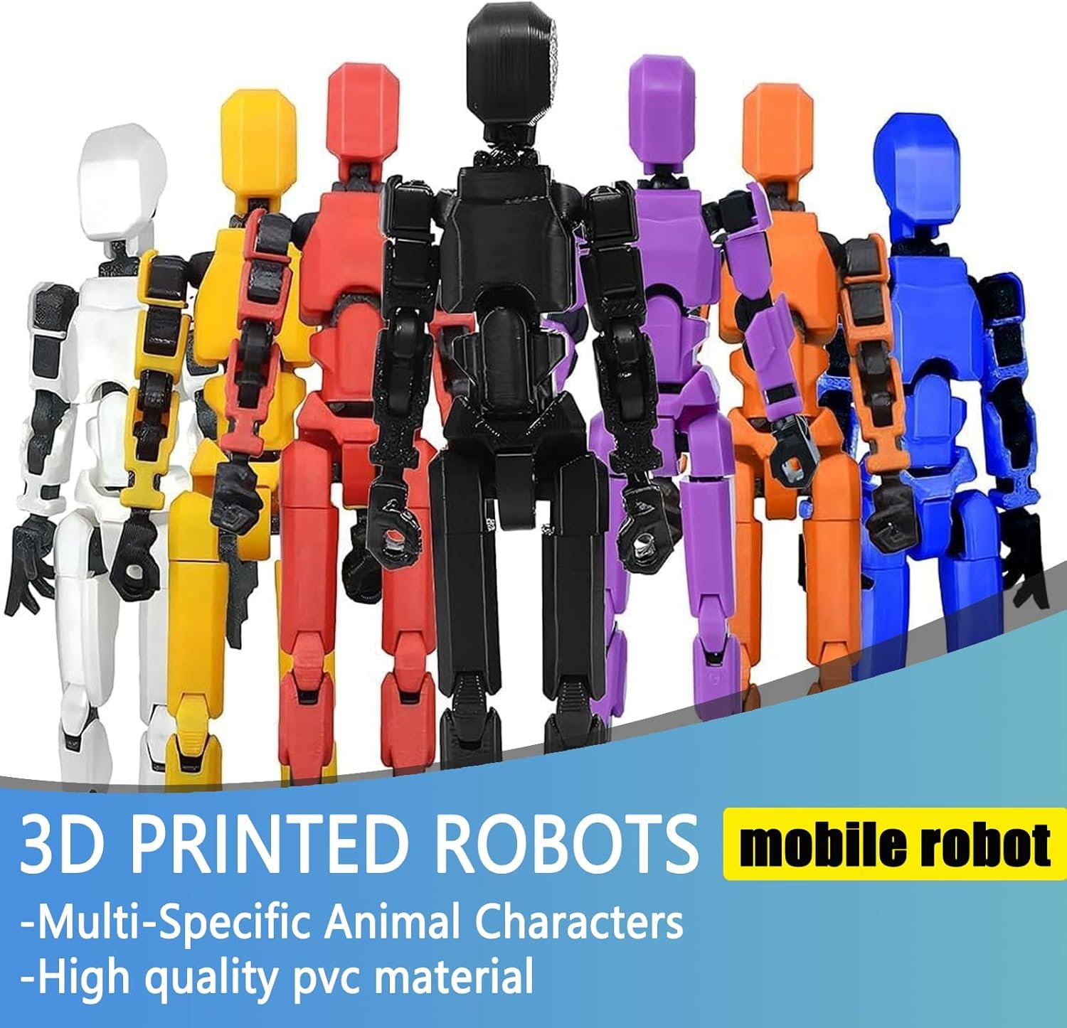 2025 New Assembly Completed-Titan 13 Action Figure,Dummy Robot 13 Action Figures Set,3D Printed Multi-Jointed Action Figures,Nova 13 Action Figure for Collectors Desktop Decorations (5pcs) - Image 3
