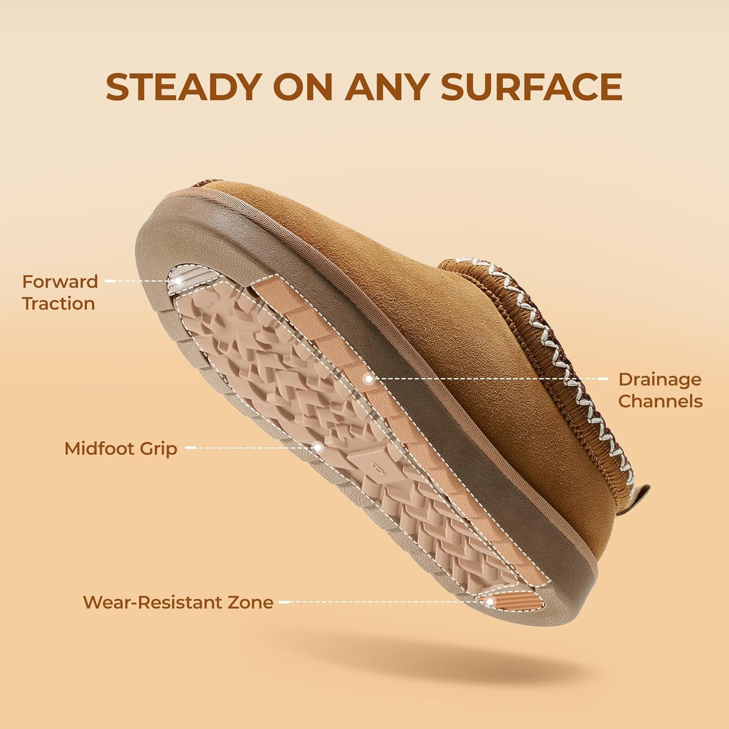 DREAM PAIRS Women's Fuzzy Cozy Slippers Genuine Suede Indoor Outdoor Fluffy Home Comfy Winter Slip On Cute Warm Memory Foam Furry Shoes FuzzyEasy - Image 5