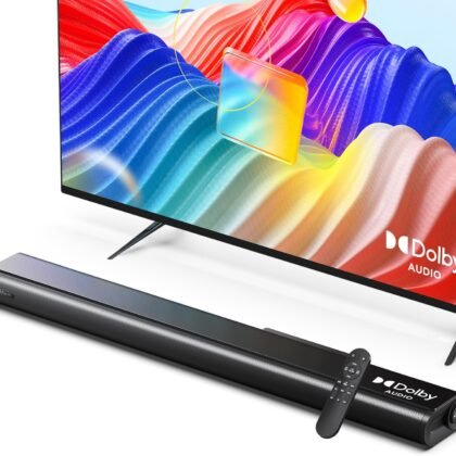 Hiwill 2.2ch Dolby Soundbar for Smart TV, 200W Peak Power, 6 Drivers - 2 SUBWOOFER/ 2 Tweeter Build-in, Deep Bass/Clear Voice, 3D Surround Speakers w/HDMI ARC/Opt/BT 5.3, TV/PC Sound Bar-35.4" Long