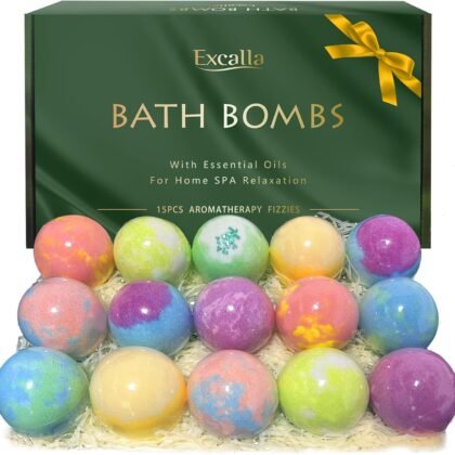 Bath Bombs for Women Gift Set, 15 Pcs Handmade Bubble Bathbombs, Shea & Coco Butter Dry Skin Moisturize, SPA Relaxing Gifts for Women & Men, Her, Girls, Wife, Birthday