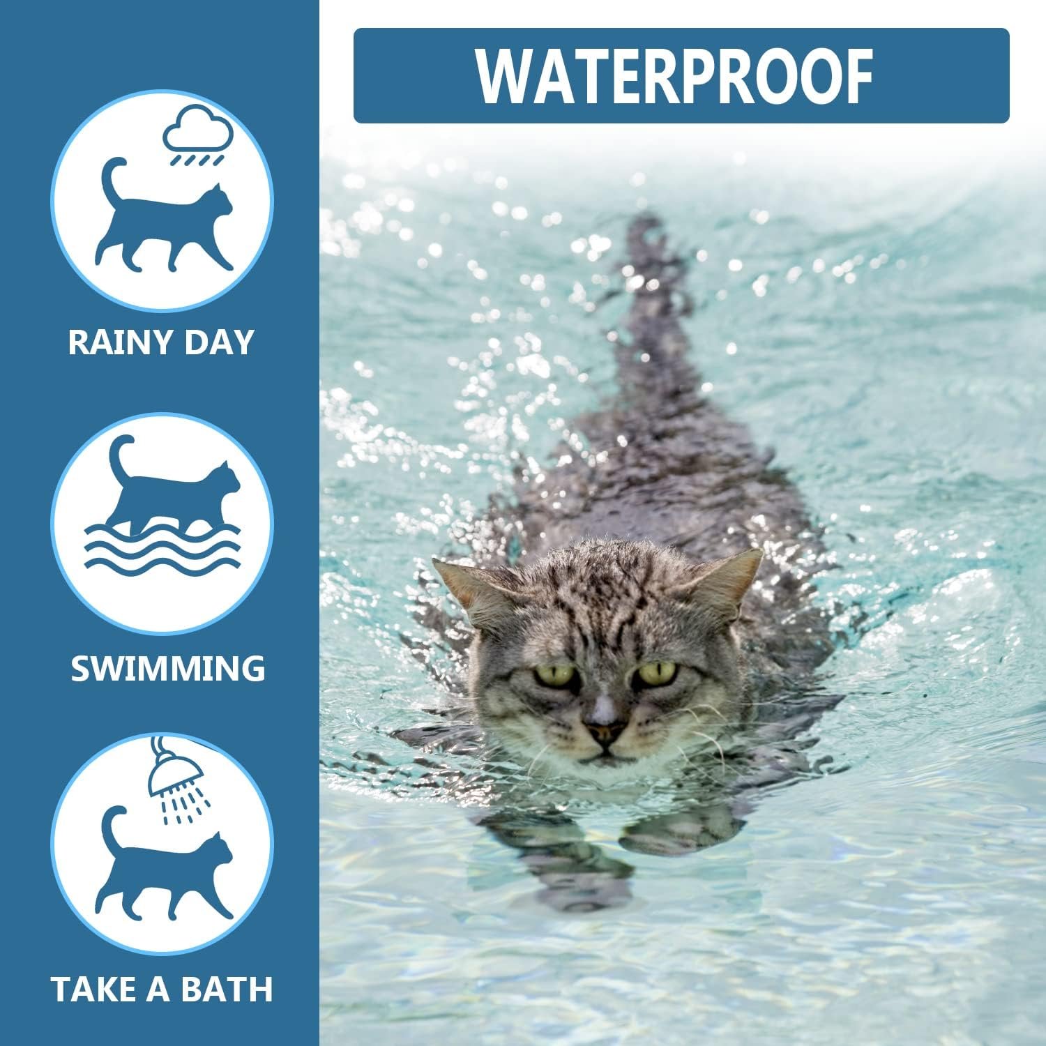 Flea and Tick Collar for Cats, 2 Pack Flea Collar for Cats, Offers 12 Months Protection, Waterproof, Adjustable, One Size Fits All Cat - Image 6