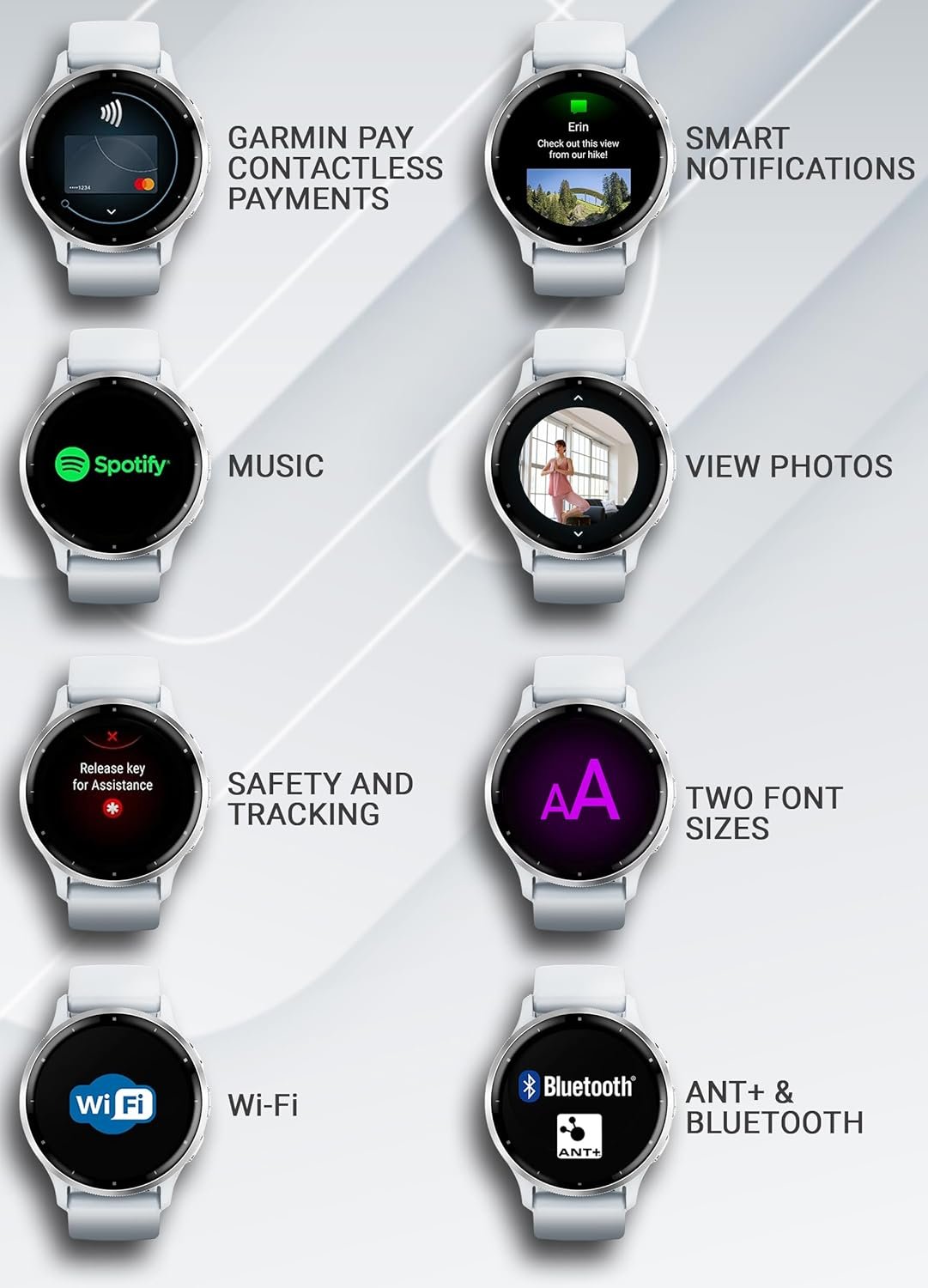 Wearable4U - Garmin Venu 3 GPS Smartwatch AMOLED Display 45 mm Watch, Advanced Health and Fitness Features, Up to 14 Days of Battery, Whitestone with Black Earbuds Bundle - Image 8