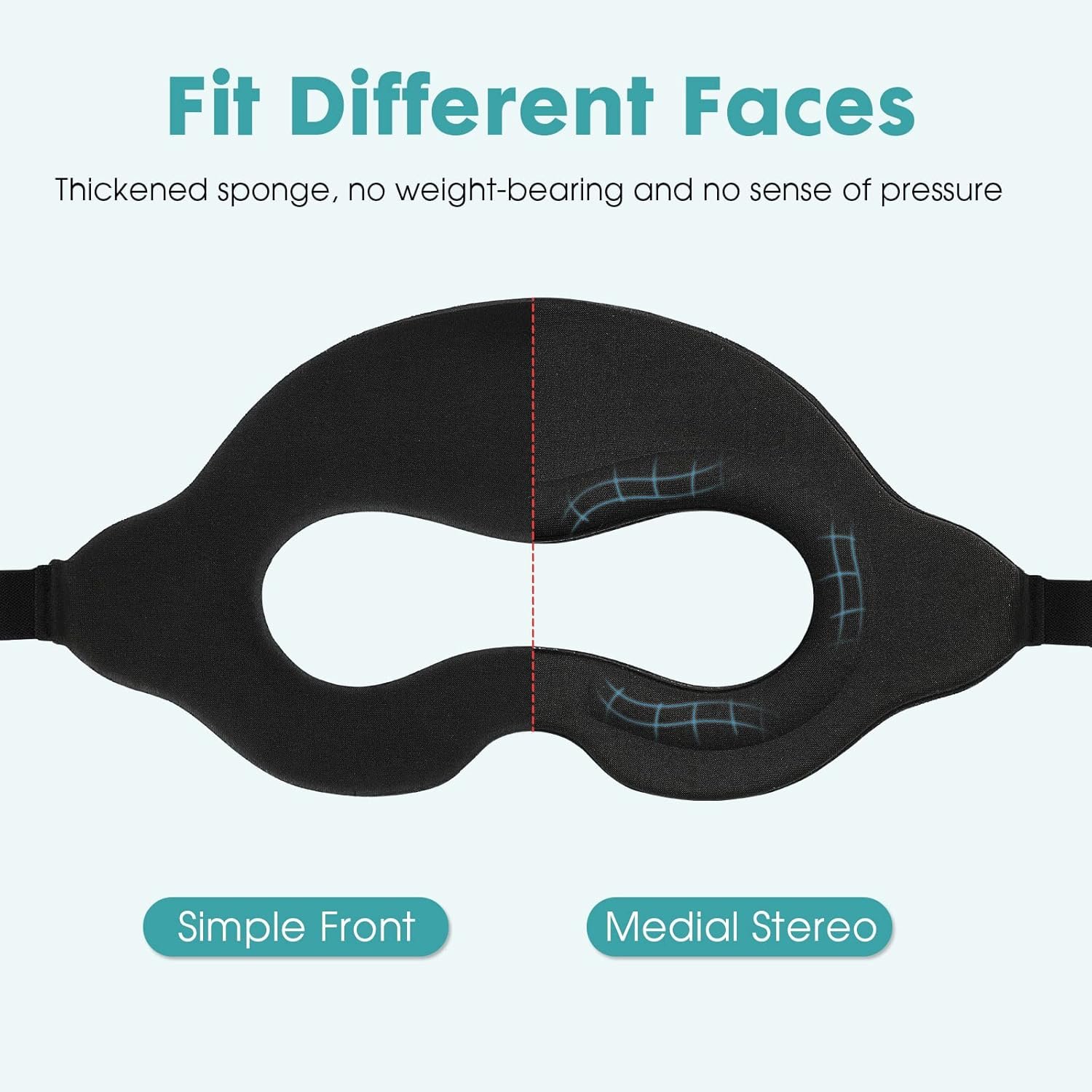 VR Sweat Mask for Meta Quest 3S VR Headsets Quest 3 Foam Band Breathable Oculus 2 Pro VR Workout Supernatual Face Dry Cool Guard Cover Sweat Absorption Face Mask (Black) - Image 2