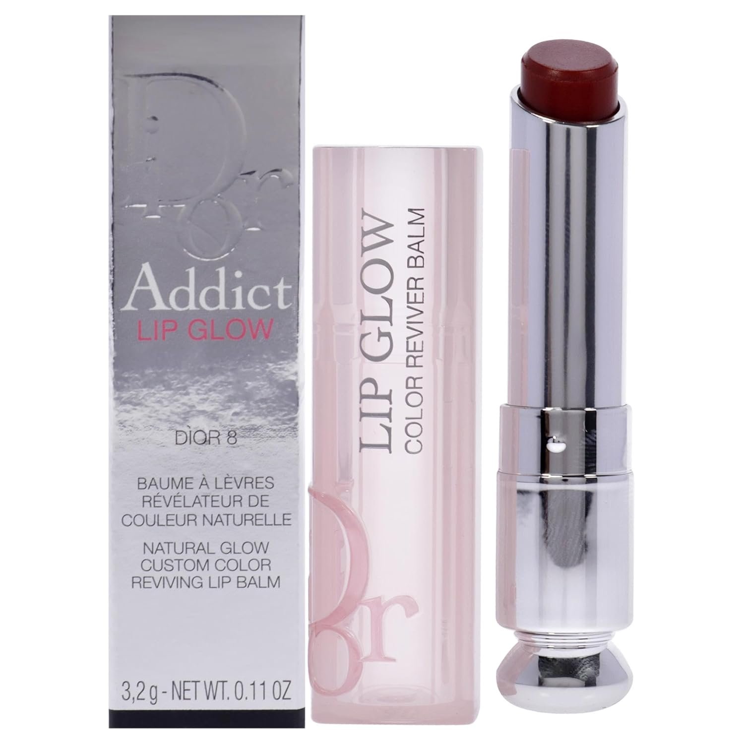 Dior Addict Lip Glow - 8 Dior by Christian Dior for Women - 0.11 oz Lip Balm
