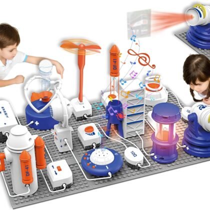 Science STEM Kits for Kids, Electronics Exploration Kit, 66 Pcs DIY Circuit Parts, Over 1200 Projects, STEM Educational Toy Gifts for Kids Boys Girls Ages 3 4 5 6 7 8 9 10 11 12, Color Project Manual