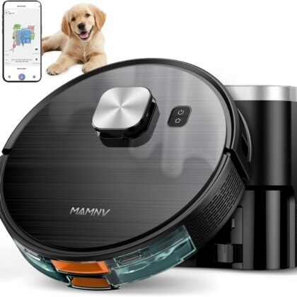 Robot Vacuum and Mop Combo, Robot Vacuum Self-Emptying with 11500Pa Suction, 70-Day Capacity, Fast Home Mapping, LiDAR Navigation, Smart Obstacle Avoidance, Ideal for Pet Hair, Carpet, Hard Floor