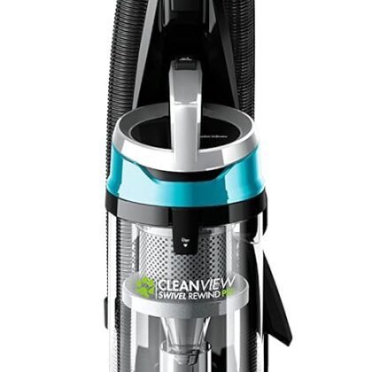 Bissell 2254 CleanView Swivel Rewind Pet Upright Bagless Vacuum, Automatic Cord Rewind, Swivel Steering, Powerful Pet Hair Pickup, Specialized Pet Tools, Large Capacity Dirt Tank, Teal