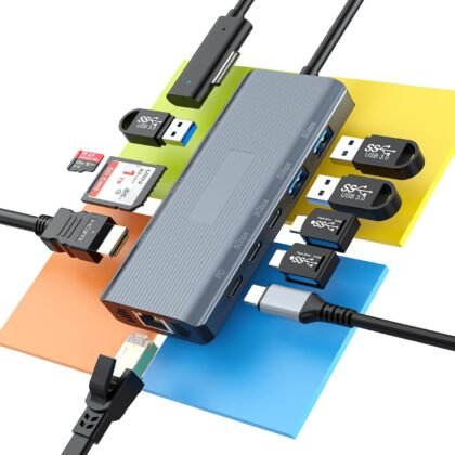 New for Microsoft Surface Docking Station 11-in-1 Surface Dock 2 4K@60HZ HDMI USB C Travel Dock for Microsoft Surface Pro 11/10/9/8/X/7/6/5/4/3,Surface Laptop 6/5/4/3/2/1,Laptop Go 3/2/1,Surface Book