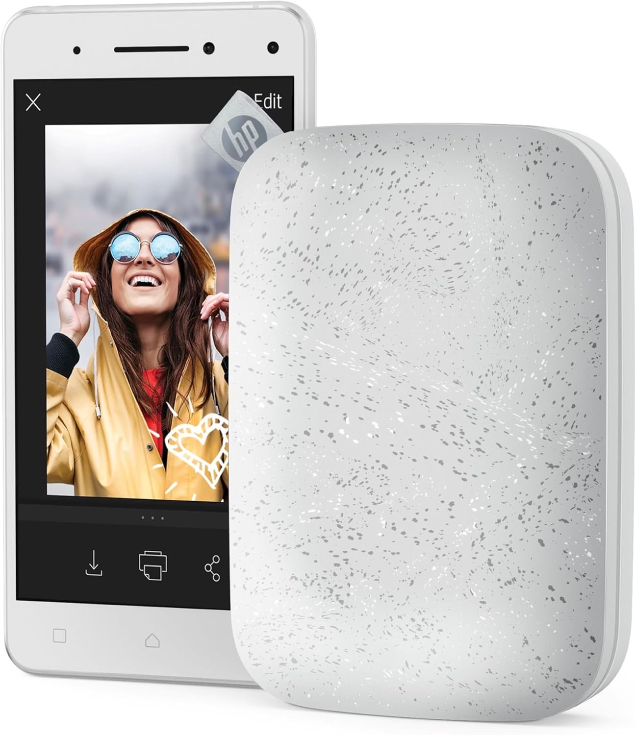 HP Sprocket Portable 2x3 Instant Photo Printer (Luna Pearl) Print Pictures on Zink Sticky-Backed Paper from Your iOS & Android Device. - Image 5