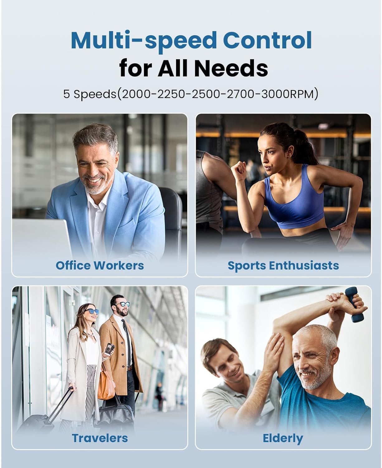 BOB AND BRAD M7 Plus Mini Massage Gun with Heat, Pocket-Sized Heated Deep Tissue Massager, Portable Percussion Muscle Travel Massager Gun, Ultra Light Small & Quiet Massage Gun - Image 3