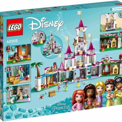 LEGO Disney Princess Ultimate Adventure Castle 43205 Building Toy with 5 Princess Mini-Dolls Including Ariel, Rapunzel and Snow White(Packaging May Vary)