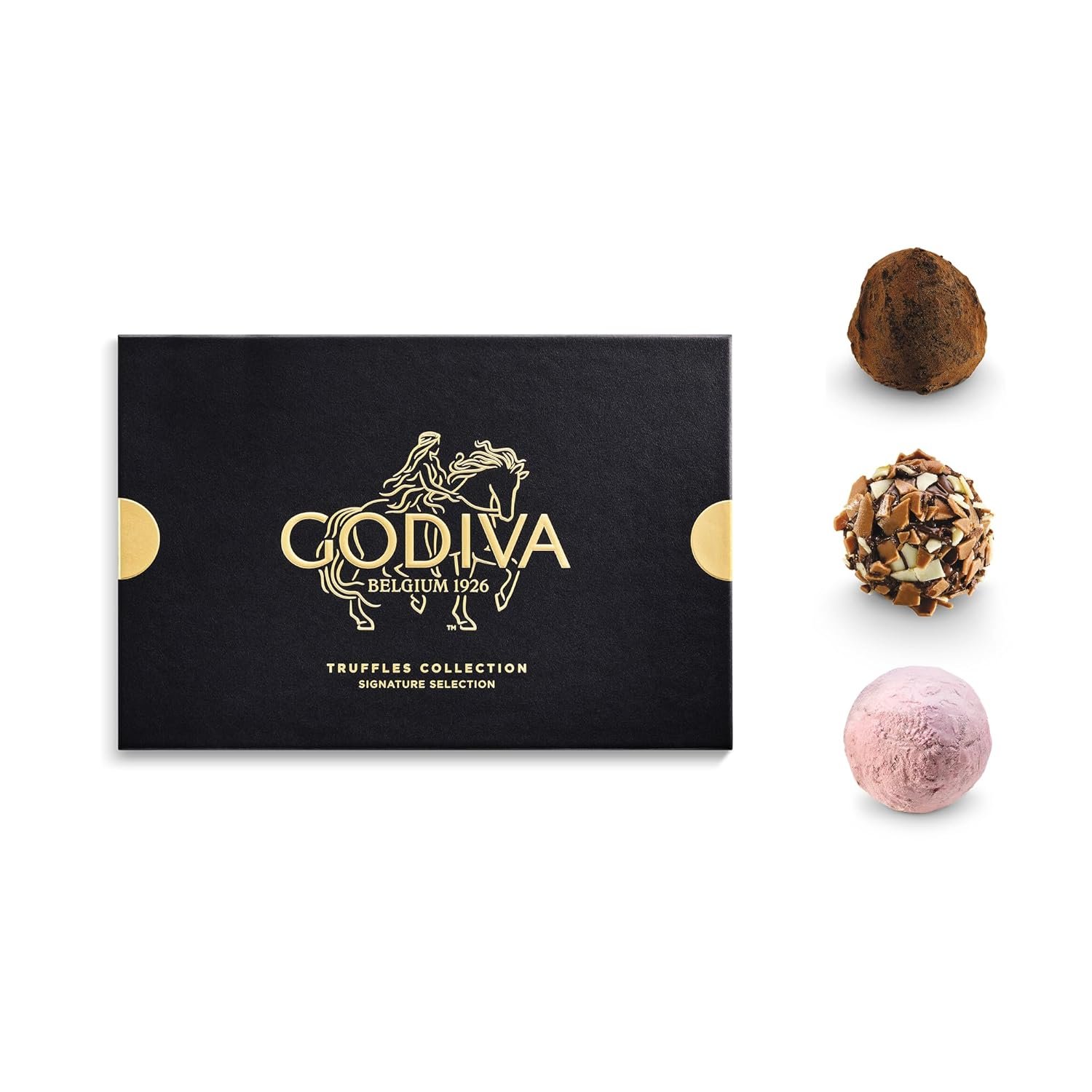 Godiva Signature Truffle Gift Box, Belgian Dark and Milk Chocolates with Ganache Center, Gourmet Gift for Birthdays, Holidays, Kosher, 15 Pc - Image 2