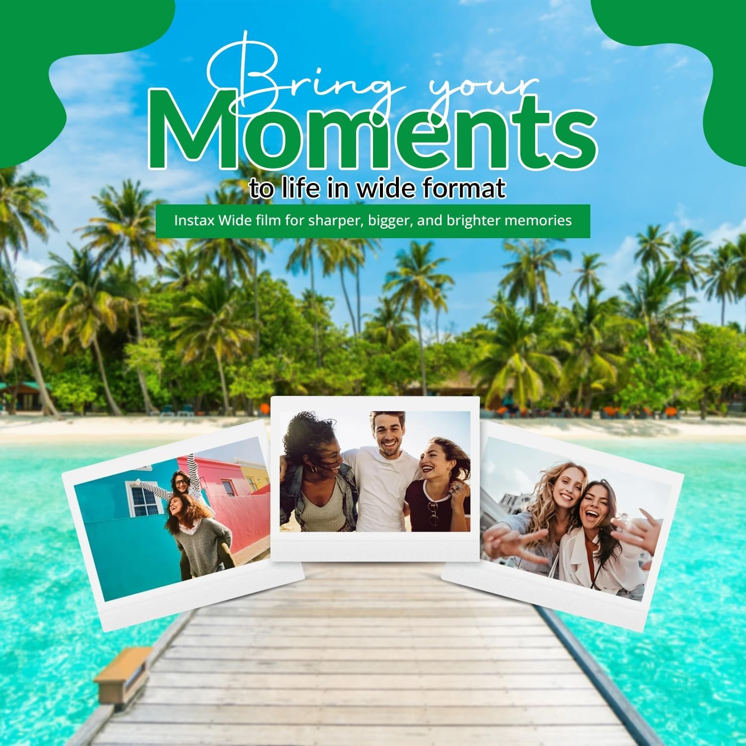 Fujifilm Instax Wide Instant Films for Fuji Instax Wide (40 Exposures) + BluebirdSales Microfiber Cleaning Cloth - Image 3