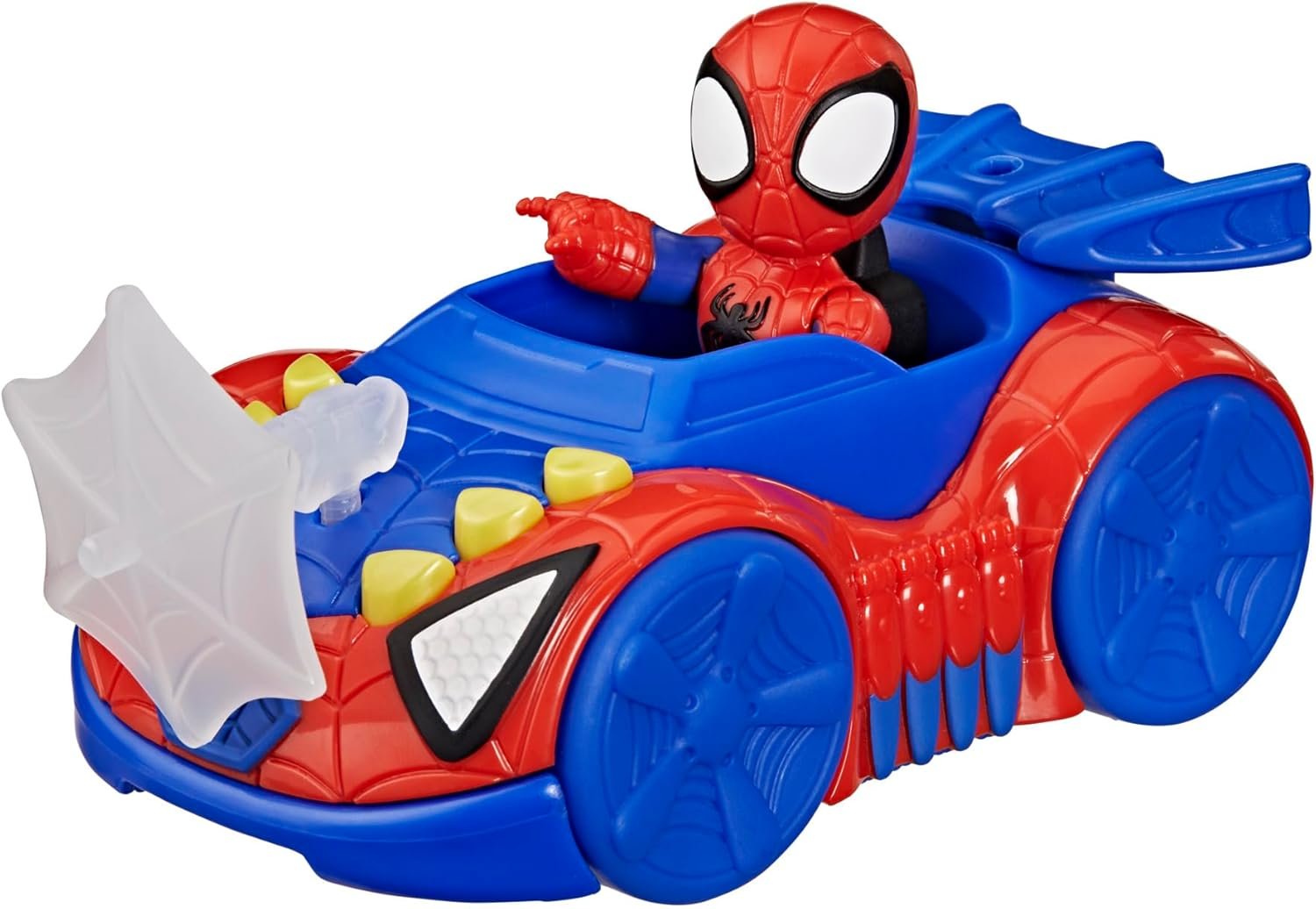 SPIDEY AND HIS AMAZING FRIENDS Marvel Spidey Web Crawler Toy Car with 3-Inch Action Figure & Accessory, Super Hero Toys, Kids Ages 3+
