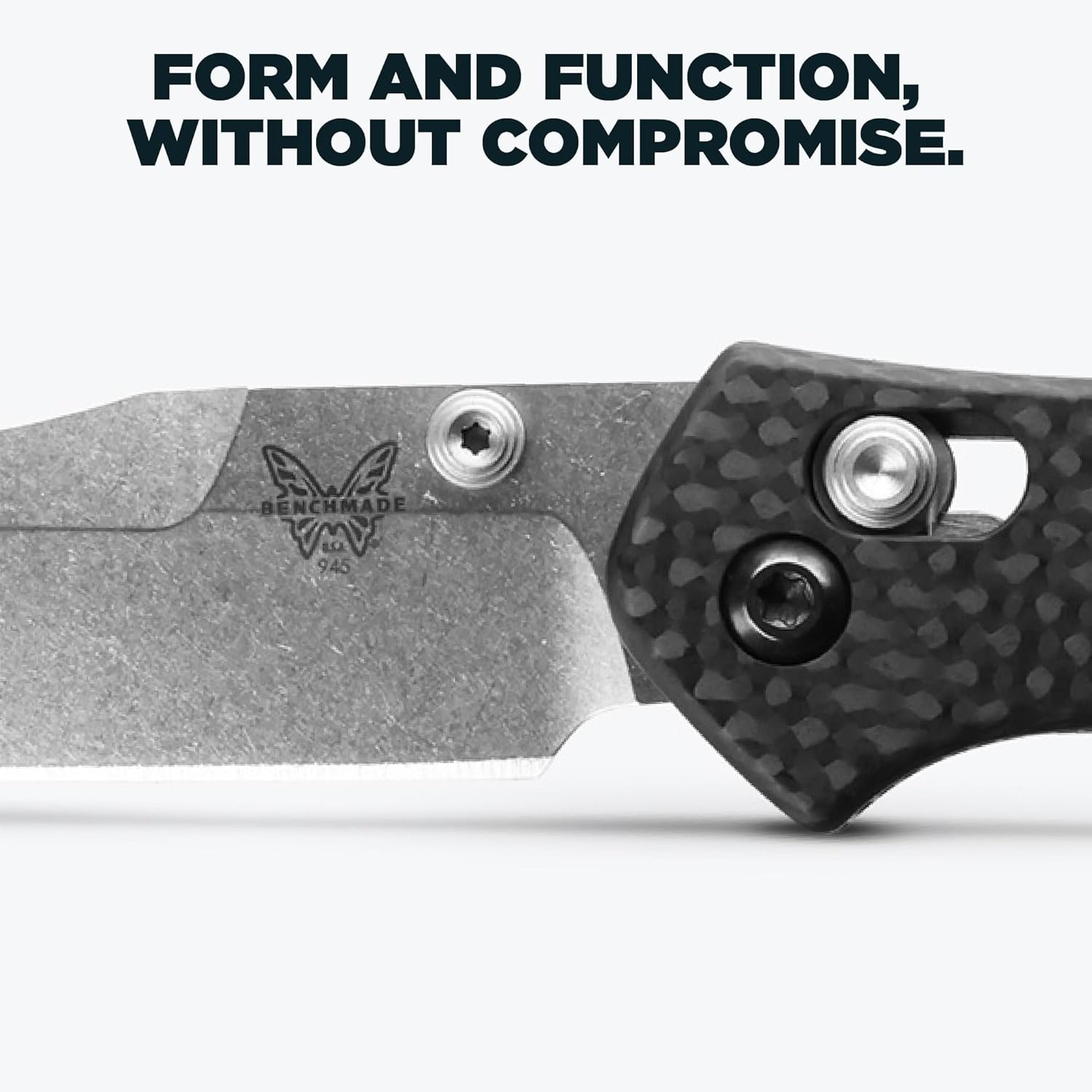 Benchmade - Mini Osborne, Every Day, Outdoor, Folding Knife, Reverse Tanto Blade with Black Carbon Fiber Handle (945-2) - Image 3