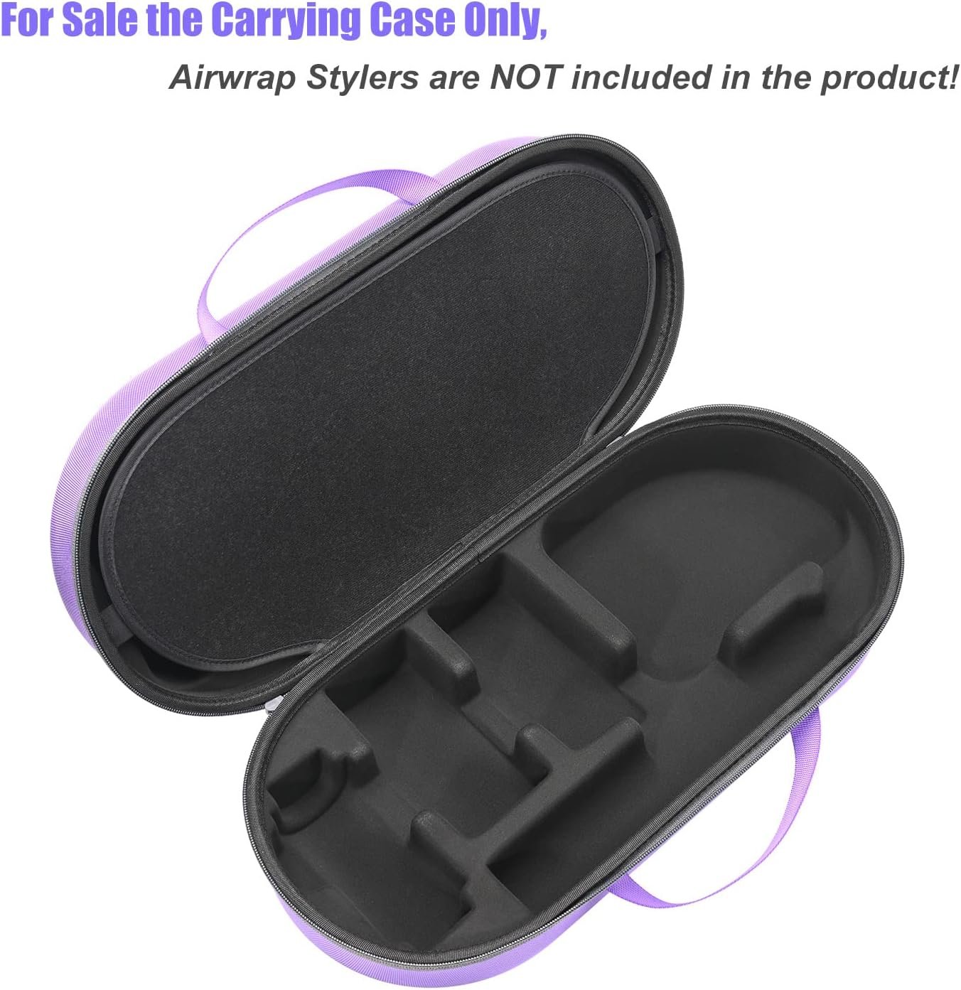 RLSOCO Hard Case for Dyson Airwrap Complete Long/Complete Styler HS08 HS05 HS01,NOT for Dyson Airwrap i.d. - Fits 4pcs Long Barrels or Short Barrels - Violet (Case Only,Hair Styler is not Included) - Image 2