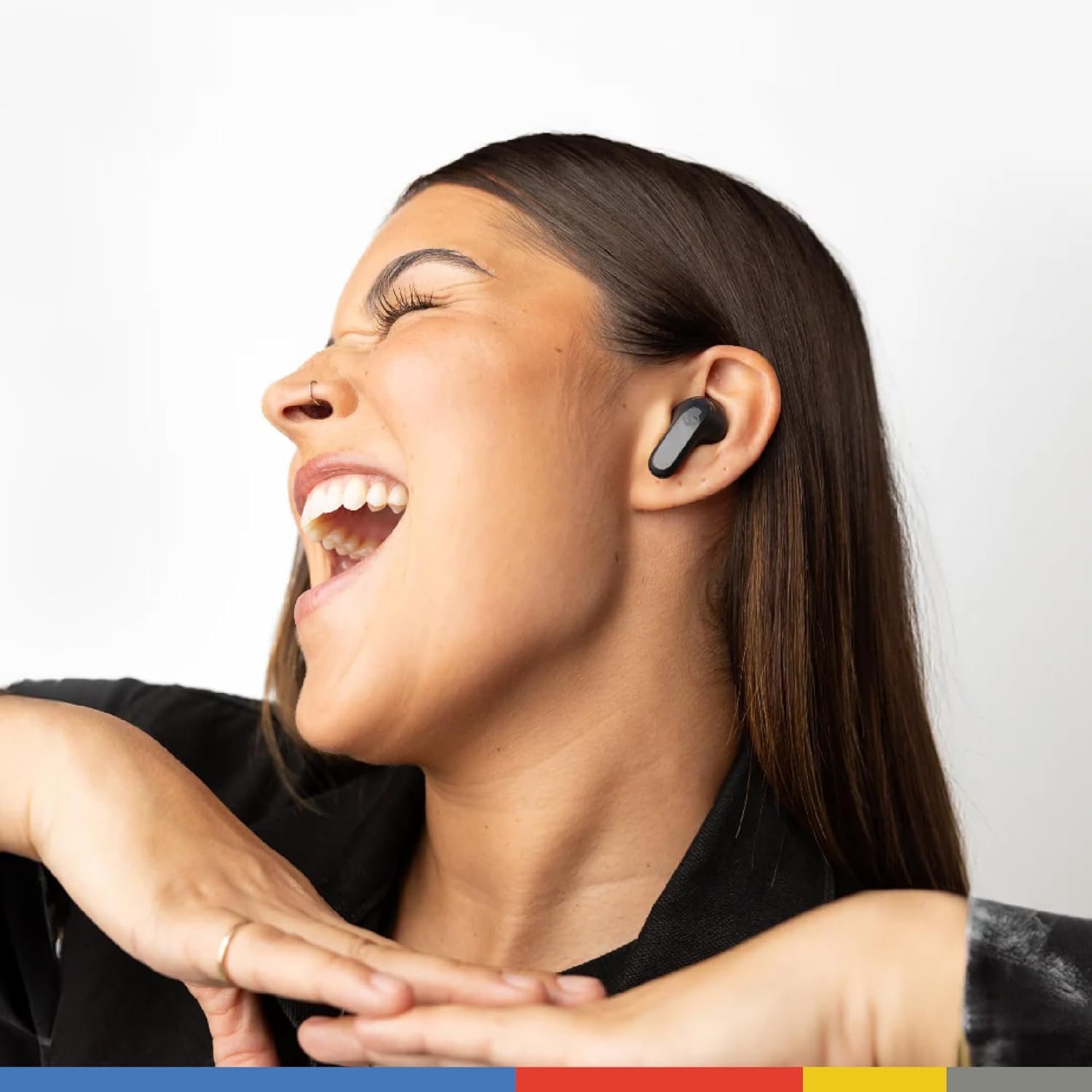 Skullcandy Rail ANC Wireless Earbuds, Bluetooth Headphones, Active Noise Cancelling, Up to 38 Hours Battery, Microphone for iPhone Android, Customizable via Skull-iQ App - True Black - Image 5