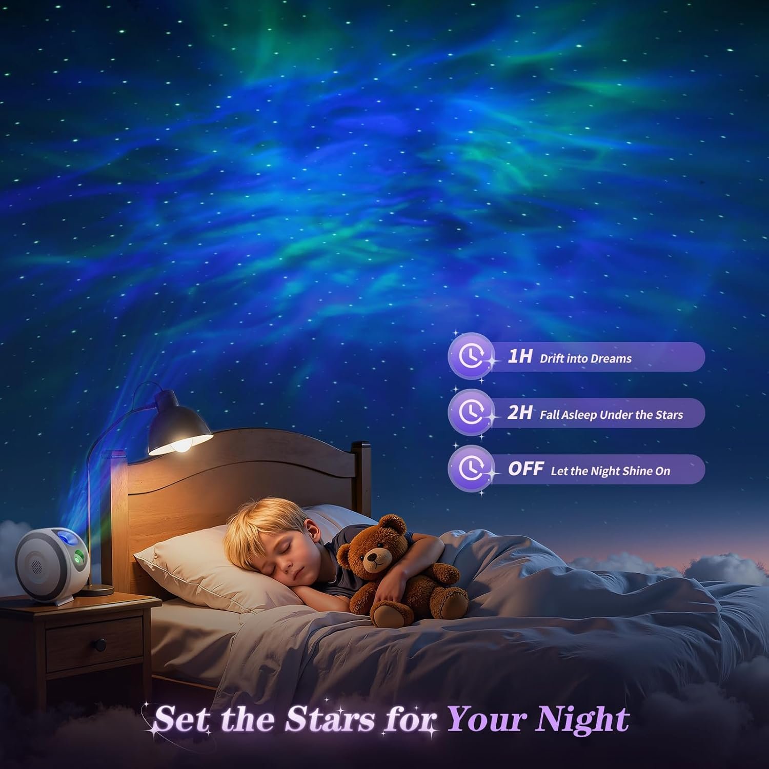 Galaxy Projector, Star Night Light, Star Projector with Timer & Remote Control for Bedroom Decor, Home Theater, Ceiling, Kids Room, Party, Relaxation - Image 4