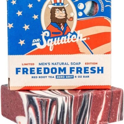Dr. Squatch All Natural Bar Soap for Men with Zero Grit, Freedom Fresh