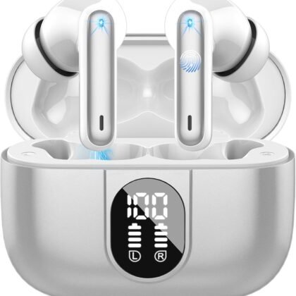 Wireless Earbuds, Bluetooth Headphones HiFi Stereo, 40H Playtime in-Ear Earbud, 2024 Bluetooth 5.3 Earbuds with LED Power Display, IP7 Waterproof Wireless Earphones Sport Headset for Android iOS