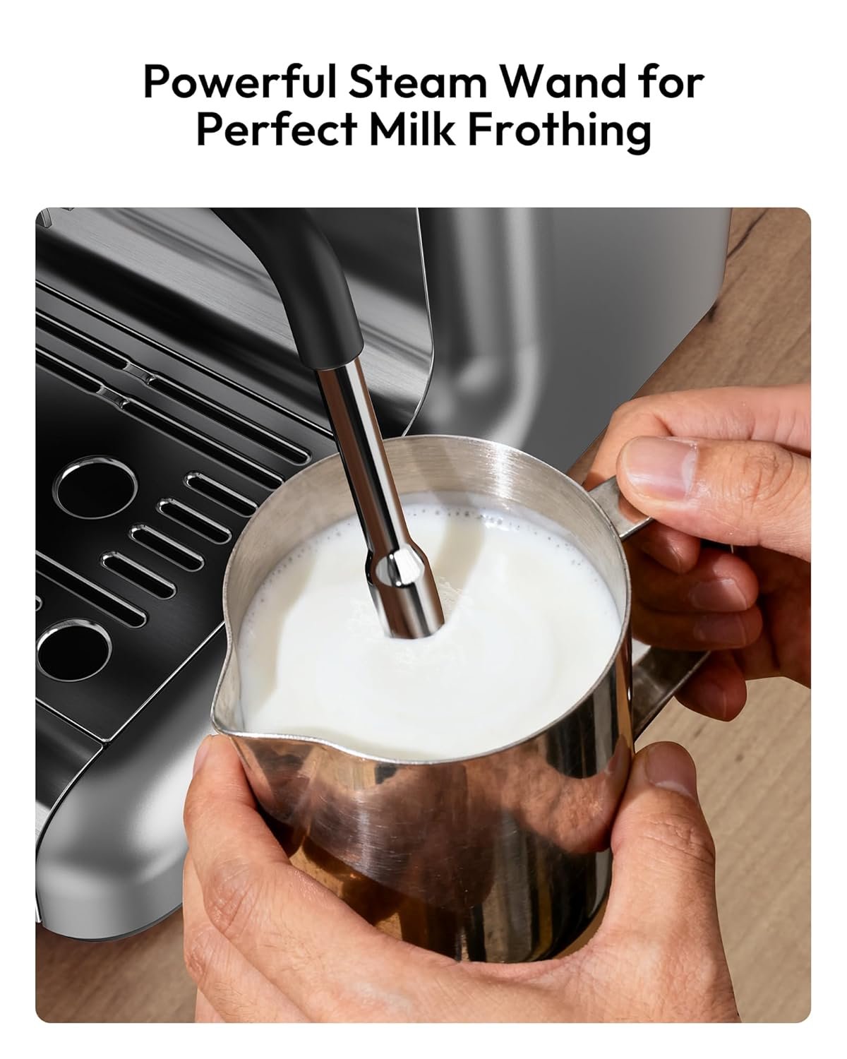 EUHOMY Espresso Machine with Grinder, 20 Bar Professional Espresso Coffee Maker for Home, with Milk Frother for Latte, Cappuccino & Barista-Style - Image 4