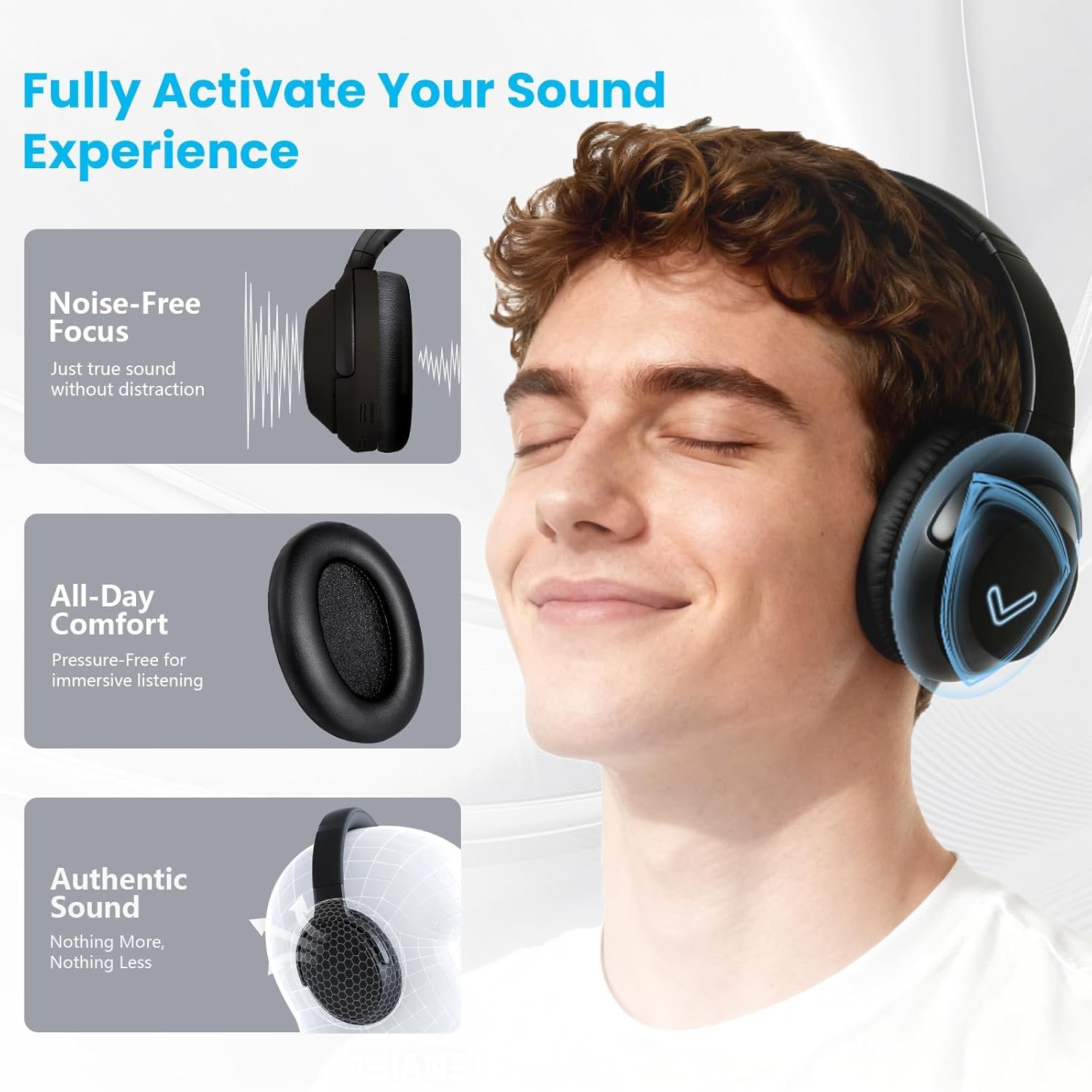 PhantAccy Replacement Ear Pads Cushions for Sony WH-1000XM3 Noise Canceling Headphones, with Soft-Touch Leather, Breathable Noise Isolation Memory Foam, Long-Lasting Comfort, Easy Installation (Black) - Image 4