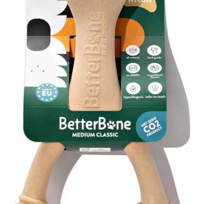 BetterBone - Medium Density - Ideal for Moderate to Strong Chewers - All-Natural, Nylon-Free Dog Chew Toys - Non-Toxic, Promotes Dental Health, Splinter-Resistant, Sustainably Made