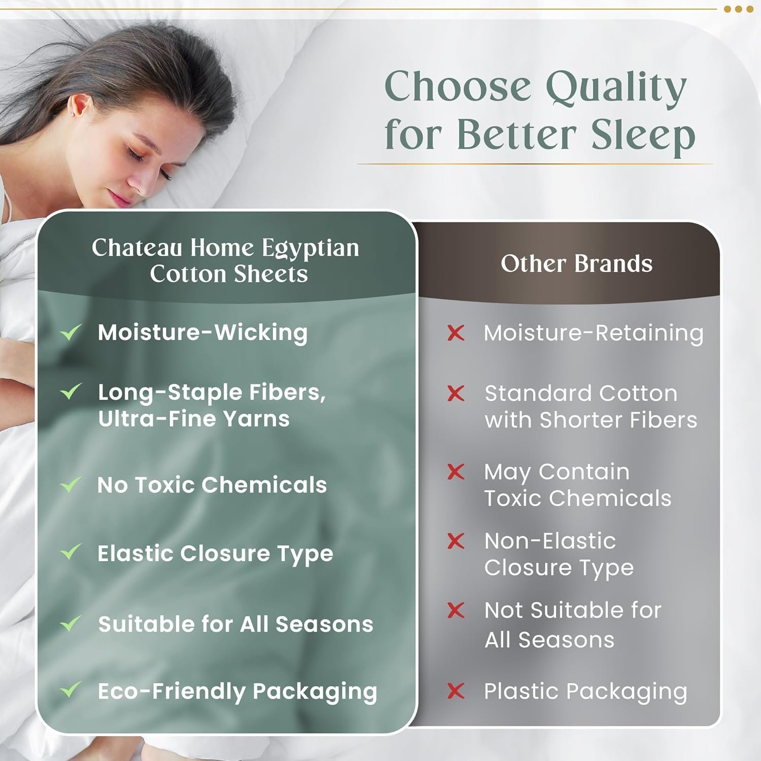 100% Egyptian Cotton Sheets Queen Size Bed Set, Deep Pocket Queen Sheet set, 800 Thread Count Cotton Bed Sheets, Naturally Cool Soft Breathable No Pill Elasticated Luxury White Bedding For All Seasons - Image 6