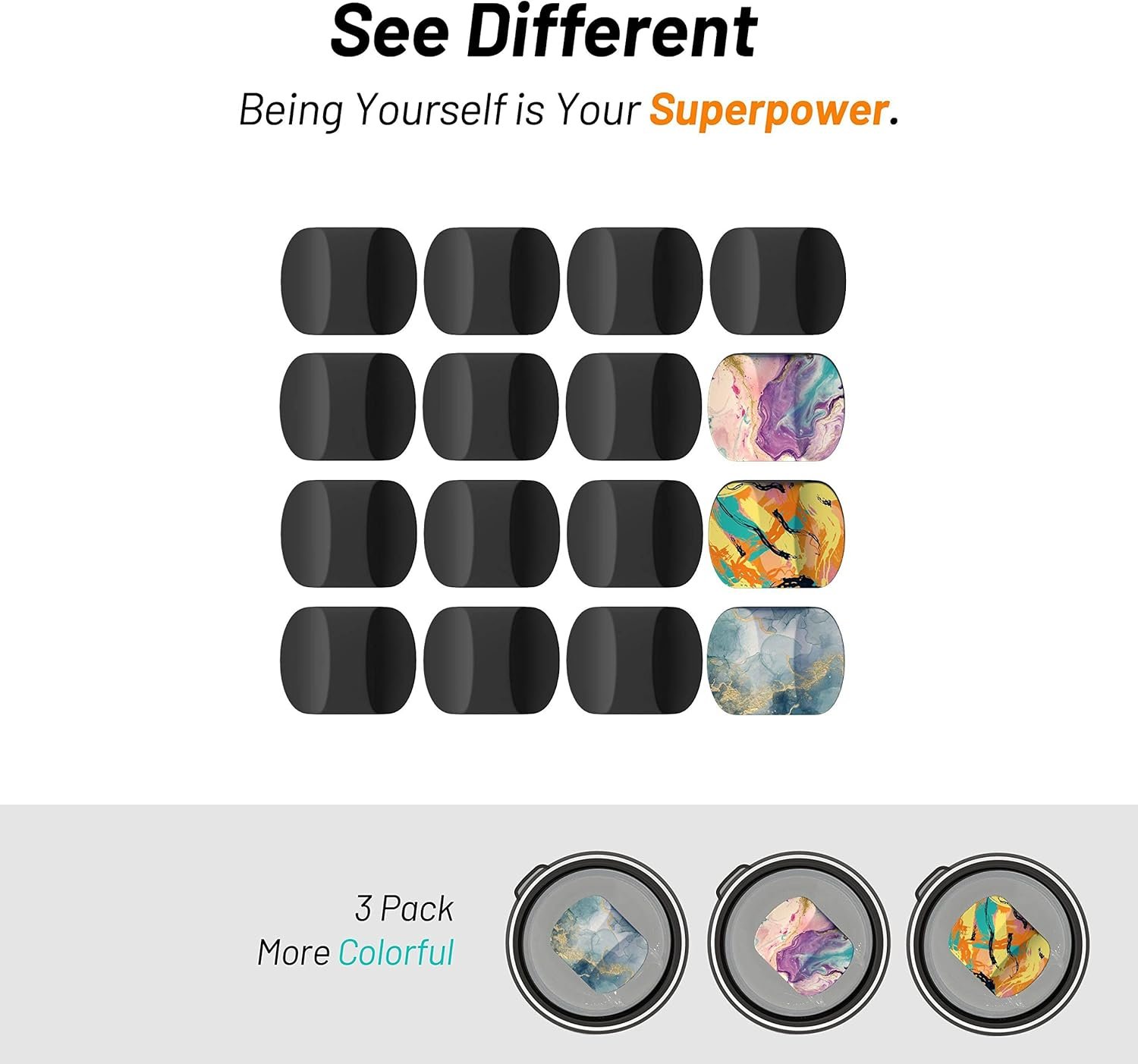 For YETI Magnetic Slider Replacement, Designed to Fit Most YETI Drinkware in 10oz, 14oz, 16oz, 20oz, 26oz, and 30oz Sizes, Stylish Design with Strong Magnet, 3 Pack - Image 2