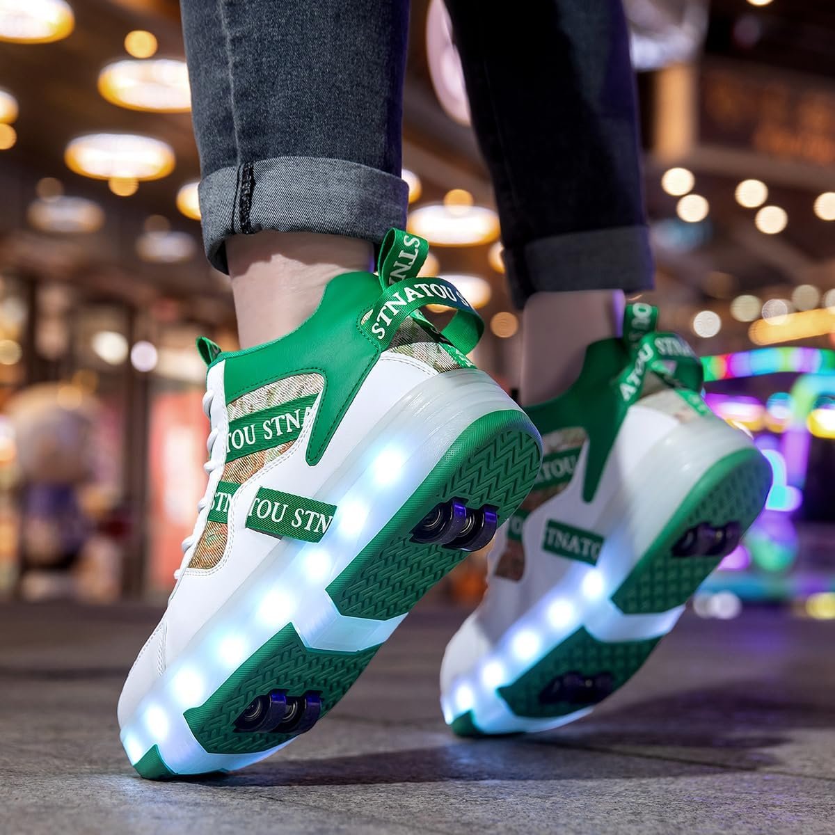 HHSTS Roller Skate Shoes for Kids Upgraded 16 LED Model 4-Detachable Wheeled Light up Boys Girls High Top Fashion Sneakers for Child Christmas Birthday New Year Gifts - Image 8