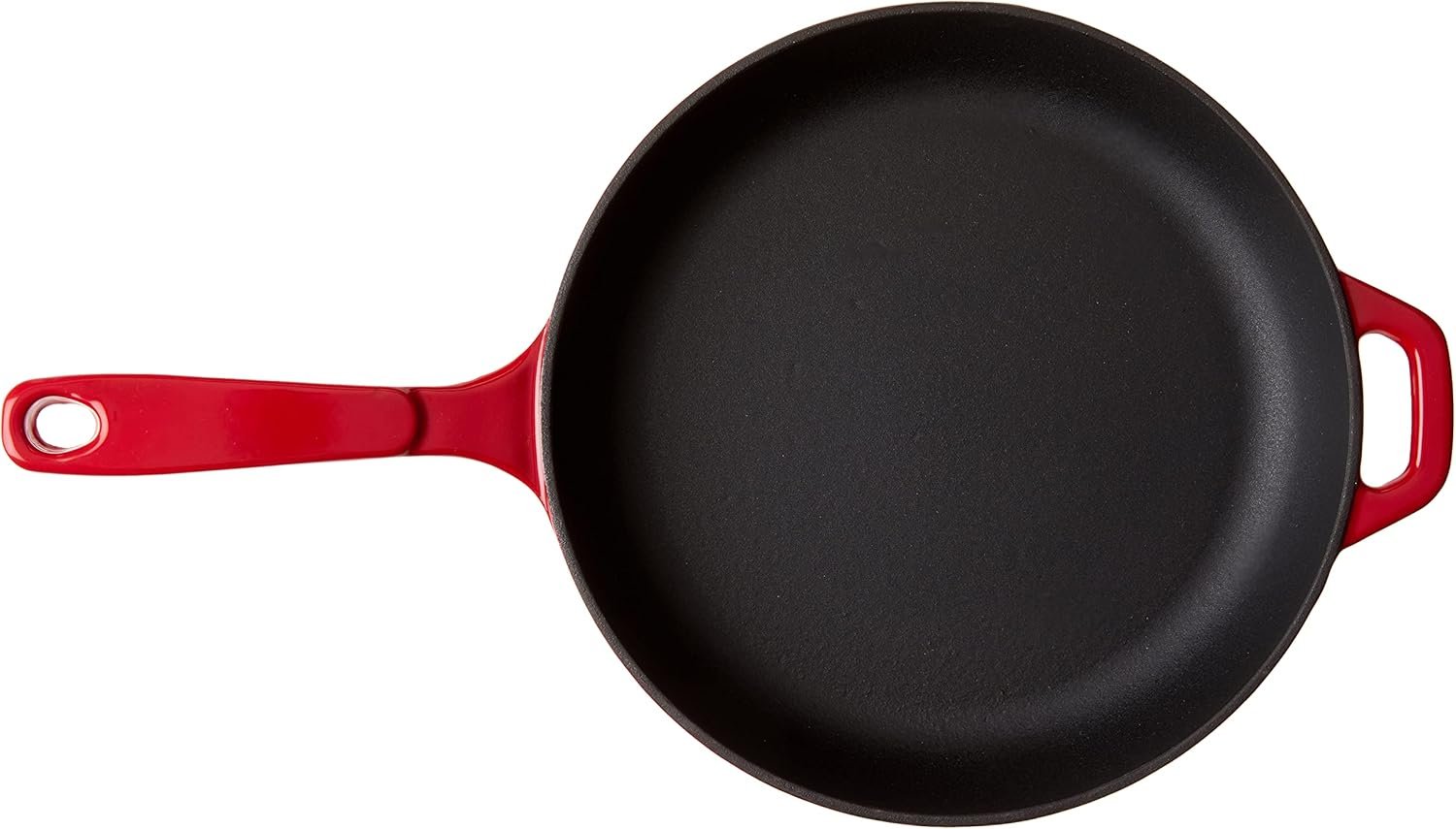 Lodge Enameled Cast Iron Skillet, 11-inch, Red - Image 3