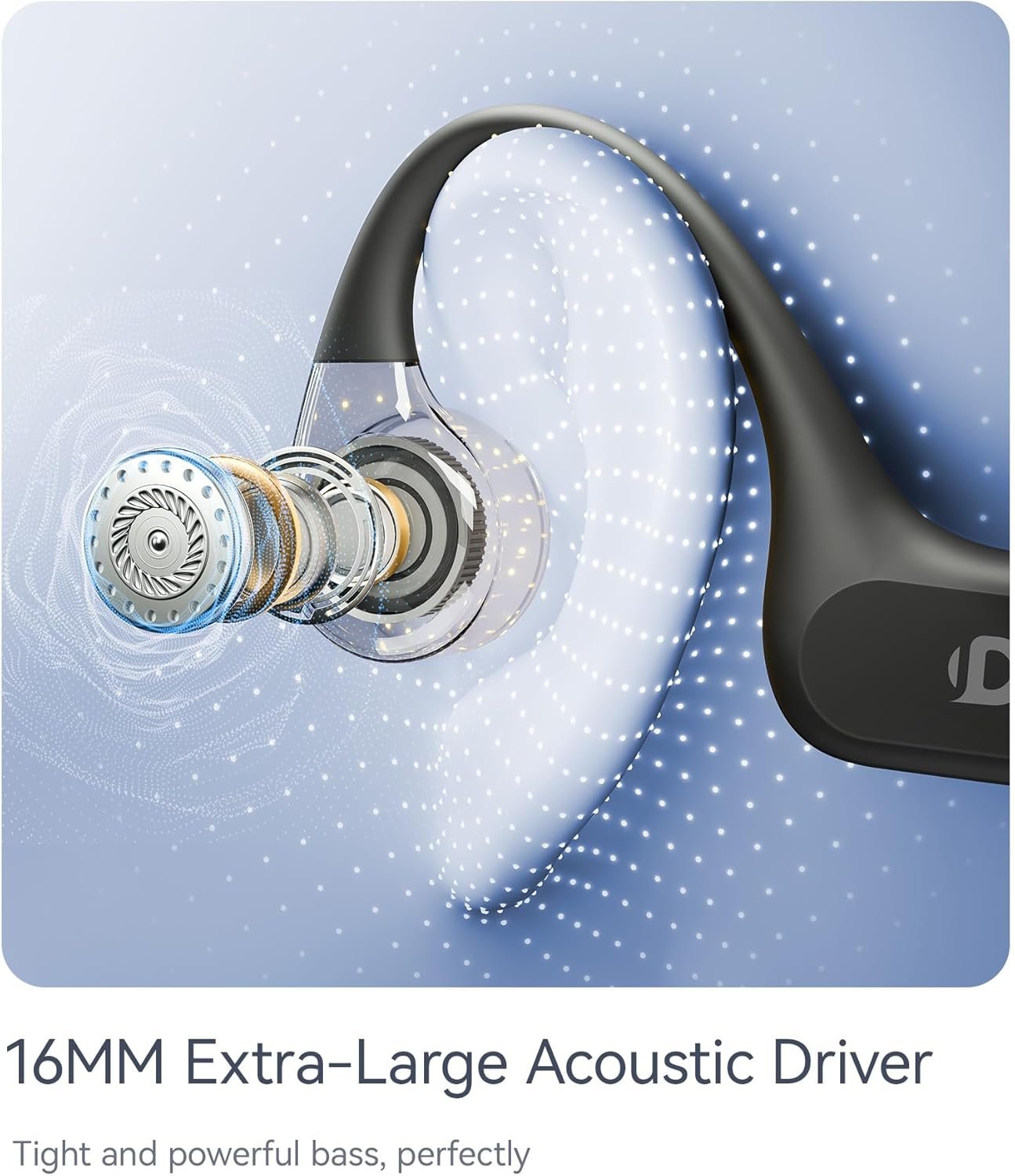 DEMICEA Open Ear Sport Headphones, Soft Silicone Wireless Bone Conduction Earphones, Powerful Bass, 10H Lasting, Multipoint Capable, Quick Charge, Built-in 32GB MP3 - Image 5