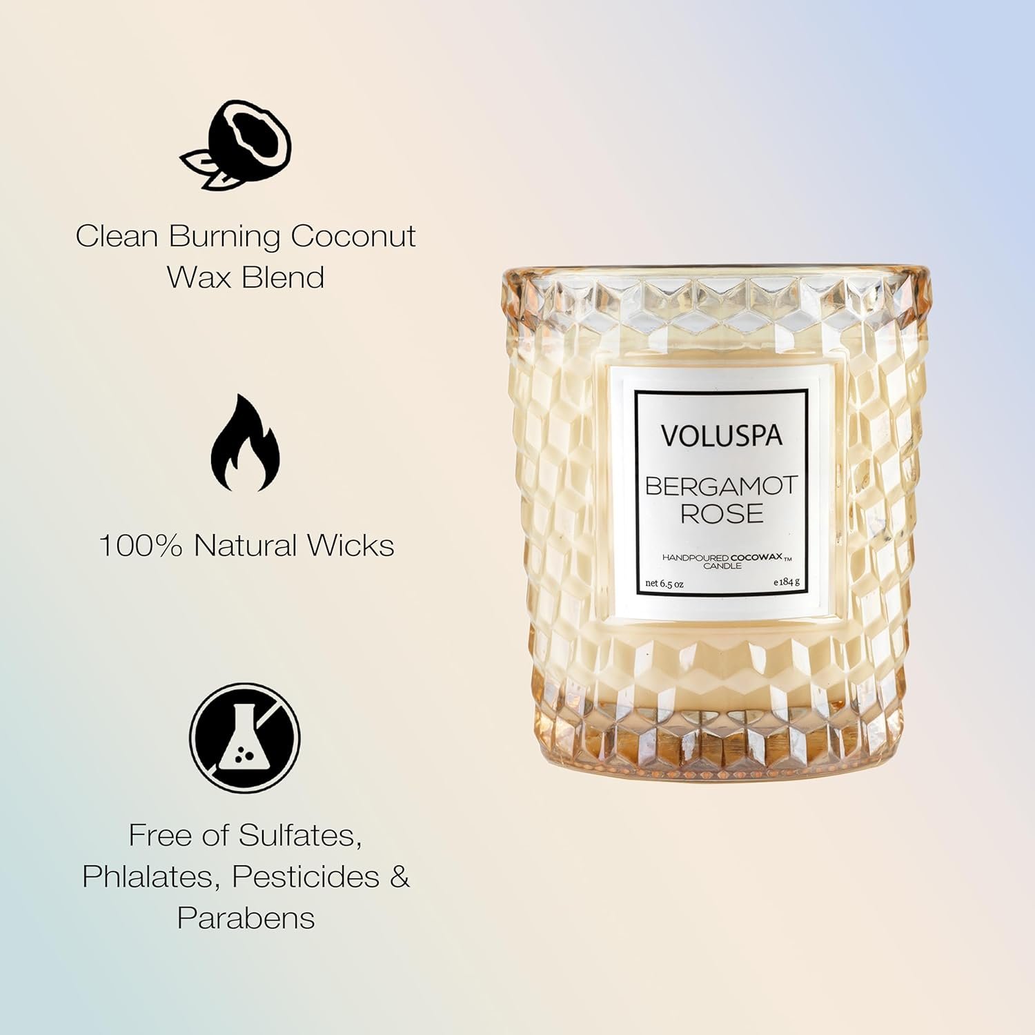 Classic - Bergamot Rose by Voluspa for Unisex - 6.5 oz Candle - Image 5