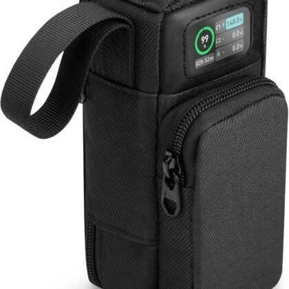 CaSZLUTION Travel Case for Anker 737 Power Bank 24,000mAh 3-Port, Protective Storage Bag Pouch for Anker 737 PowerCore 24K Portable Charger (Case Only) - Black